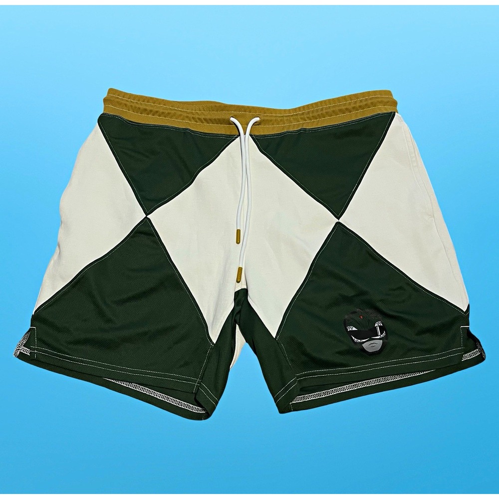 SUPERX x Power Rangers Green Ranger Mesh Shorts Men's 2XL Mighty Morphin MMPR